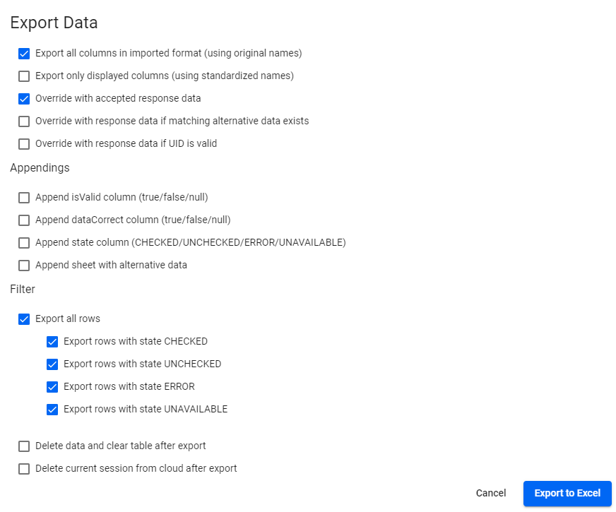 Danubelabs Screenshot Data-Export